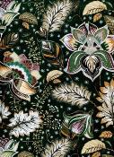 Fleur baroque verte, papier fantaisie recto verso