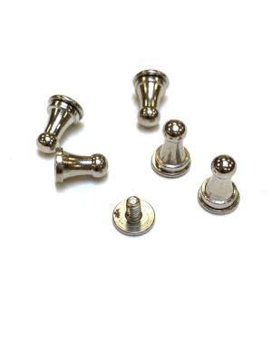 Bouton simple à vis, nickel,  petit modèle