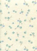 Envolée de fleur bleue, papier fantaisie  japonais 