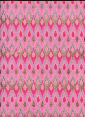 Kilim rose et or, papier fantaisie indien