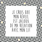 Je crois que mon réveil est jaloux..., carte postale