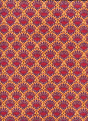 Bengali orange rouge bleu, papier fantaisie indien 