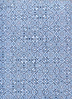 Papier fantaisie italien, Mandala bleu