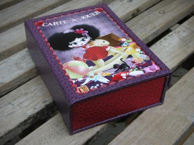 La boîte à cartes à jouer, fiche technique de cartonnage