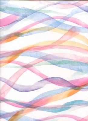 Papier fantaisie, vague arc en ciel