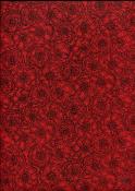 Anémone rouge, papier fantaisie indien