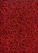 Anémone rouge, papier fantaisie indien