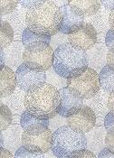 Cercle bleu et or, papier fantaisie italien