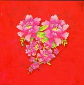 Coeur de fleur 62, carte d'art