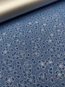Fleur de cerisier argent fond bleu, papier fantaisie indien