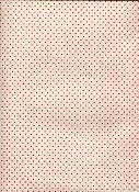Papier népalais fantaisie, plumetis rouge fond ivoire