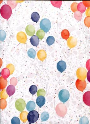 Laché de ballons, papier fantaisie