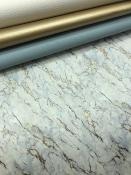 Marbre blanc et or, papier fantaisie italien