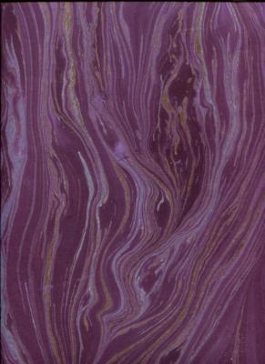 Marbré violet et or, papier indien