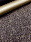 Fleur de cerisier or fond noir, papier fantaisie indien