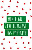 Mon plan être heureuse, carte postale