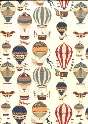 Ballon dirigeable, papier fantaisie italien