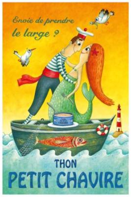 Thon petit chavire, carte postale Amandine Piu
