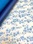 Papier japonais chiyogami rivière de cerisier bleu