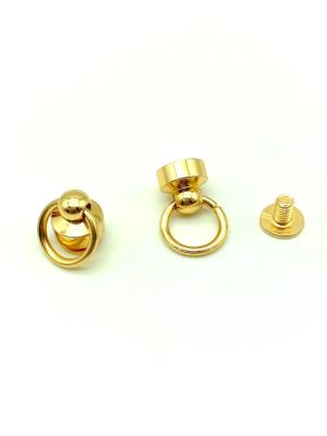 Bouton anneau doré petit modèle, accessoire métallique