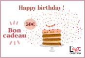 Carte bon cadeau 50 €