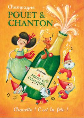 Pouet et chantons, carte postale Amandine Piu