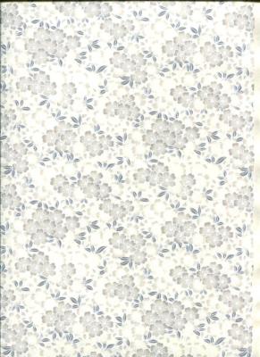 Papier japonais chiyogami tapis floral gris