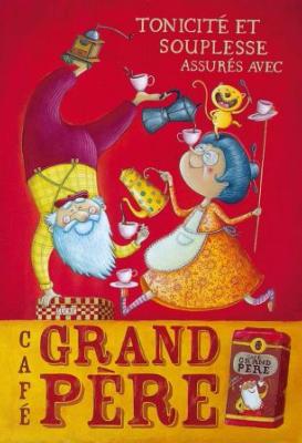 Café grand père, Carte postale Amandine Piu