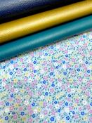 Papier japonais chiyogami, liberty bleu