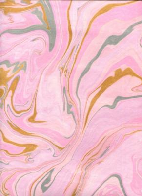 Papier indien marbré rose gold et argent