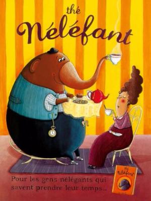 Thé Néléfant, carte postale AMandine Piu