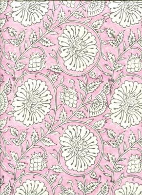 Papier fantaisie jardin indien rose