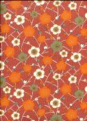 papier japonais pommier orange vert et blanc