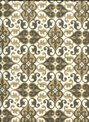 Arabesque brun beige et or, papier fantaisie indien