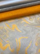 Marbré argent et or, papier fantaisie marbré