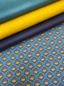 Bengali bleu et jaune, papier fantaisie indien
