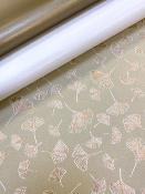 Papier fantaisie indien, ginkgo beige et or