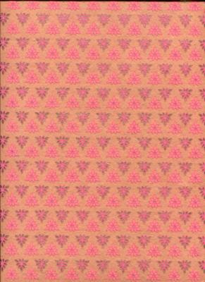 Jaipur orange rose et or, papier fantaisie indien