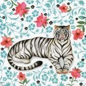 Carte d'art, le tigre blanc