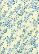 Papier japonais chiyogami rivière de cerisier bleu