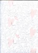 Coeur végétal rose nacré, papier fantaisie