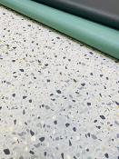 Papier fantaisie italien, mini terrazzo gris et or
