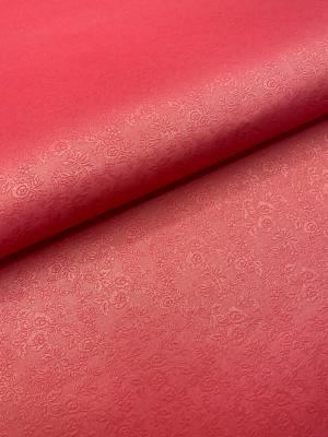 Papier fantaisie impression fleur rouge et or