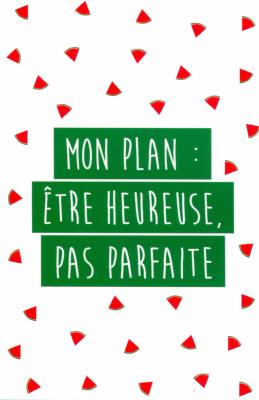 Mon plan être heureuse, carte postale