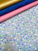 Papier japonais chiyogami, liberty bleu