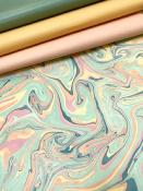 Papier fantaisie indien marbré pastel