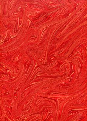 Marbré rouge, papier indien