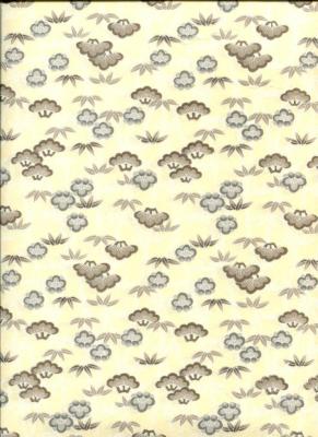 Papier japonais chiyogami, bambou gris et taupe