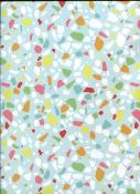 Papier fantaisie recto verso, Confettis et terrazzo vert