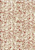 Papier fantaisie indien, granité ivoire, rouge et or